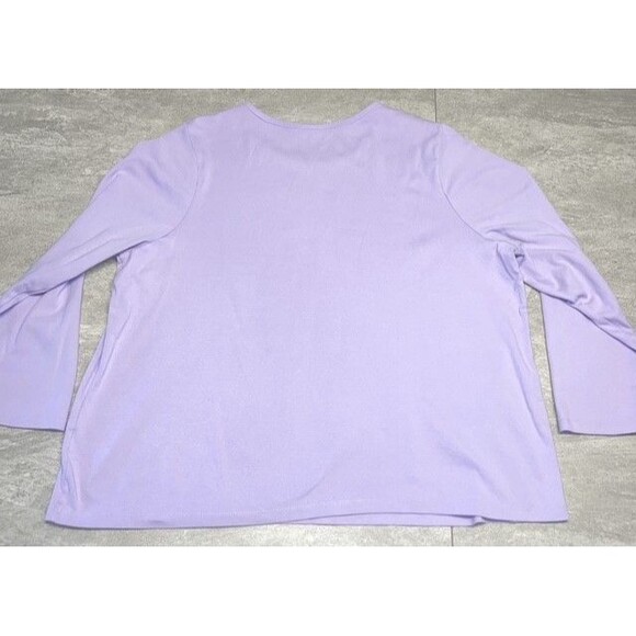 Lands End Shaped Fit 3X Cotton Long Sleeve Amethyst Purple Office Church Mature - Picture 5 of 9